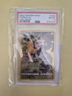Pokemon Pikachu TG05/TG30 SWSH11 Lost Origin Trainer Gallery Graded PSA 8 ⭐ - Image 1