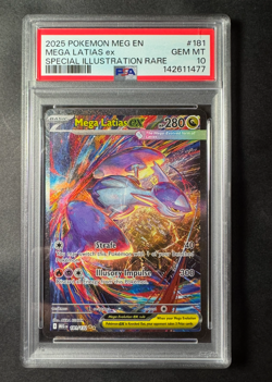 2025 Pokemon Mega Latias ex Special Illustration Rare #181/132 PSA 10 - Image 1