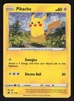 Pikachu 7/15 Pokemon TCG McDonald's Promos 2022 LP - Image 1