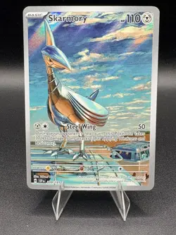 Skarmory 209/191 Illustration Rare Holo SSP SV08: Surging Sparks Pokemon NM MINT - Image 1