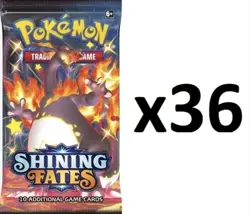 Pokemon TCG Shining Fates Booster Pack Lot of 36 FACTORY SEALED PACKS! - Image 1