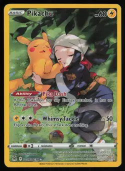 2022 SWORD & SHIELD SERIES - LOST ORIGIN - TRAINER GALLERY PIKACHU MP RARE #TG05 - Image 1