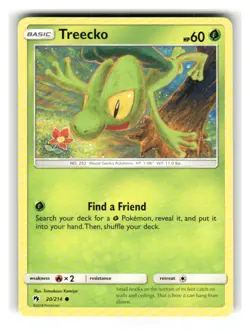 Treecko 20/214 Common Lost Thunder Pokemon Near Mint - Image 1