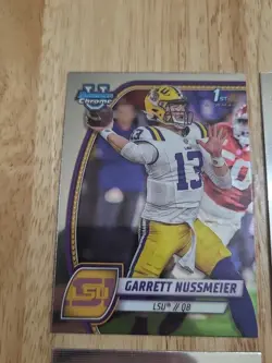 2024 Bowman University Chrome GARRETT NUSSMEIER 4 Card Lot #5 1st Rookie LSU - Image 2