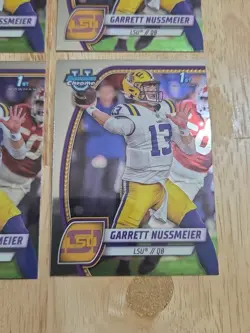 2024 Bowman University Chrome GARRETT NUSSMEIER 4 Card Lot #5 1st Rookie LSU - Image 5