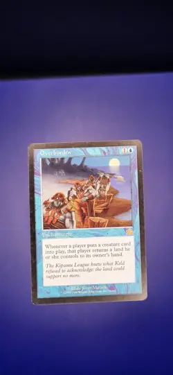 Overburden card from Prophecy Set Magic the Gathering Card Rare Lightly Played - Image 1