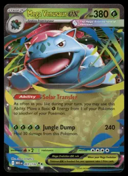 Pokemon Cards Mega Venusaur ex 003/132 Mega Evolution Double Rare NM *4 - Image 1