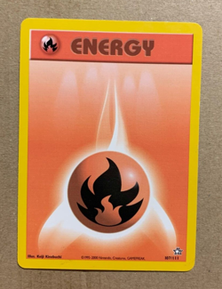 Fire Energy 107/111 Neo Genesis - Common Pokemon Card - EXCELLENT - Image 1