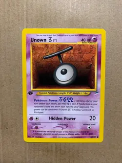 1st Edition Unown [T] 88/105 Neo Destiny - Common Pokemon Card - NM/Mint - Image 1