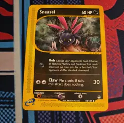Sneasel 110/147 Aquapolis 2002 E Reader Pokemon TCG WOTC Card - Image 1