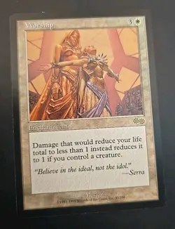 Worship Urza's Saga MTG Regular Lightly Played - Image 1