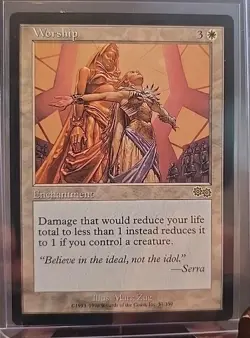 Worship Urza's Saga MTG Regular Lightly Played - Image 3