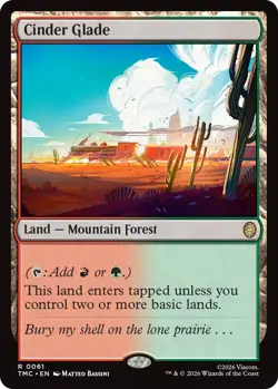 x1 Cinder Glade - Surge Foil R MTG Commander: Teenage Mutant Ninja Turtles M/NM, - Image 1