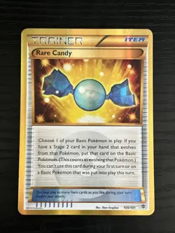 Pokemon TCG B&W Plasma Blast Rare Candy Gold Secret Rare Card 105/101 - Image 1