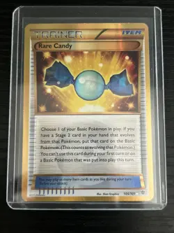 Pokemon TCG B&W Plasma Blast Rare Candy Gold Secret Rare Card 105/101 - Image 3