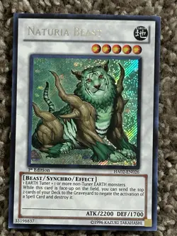 Naturia Beast Hidden Arsenal 2 1st Edition MTG HA02-EN026 Secret Rare - Image 1