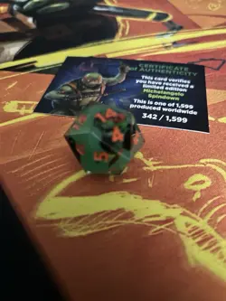 Ninja Turtles Michelangelo Spindown D20 Legendary Limited Edition - TMNT MTG - Image 3