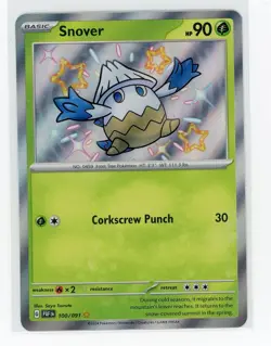 Pokemon TCG - Snover 100/91 - Paldean Fates - Baby Shiny Holo - Image 1