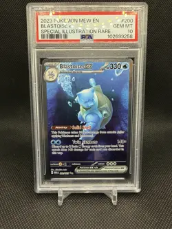 Pokemon Mew EN-151 Blastoise EX Special Illustration Rare SIR 200/165 PSA 10 - Image 1
