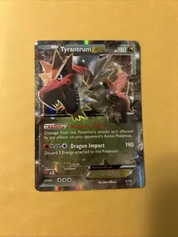 Pokemon TCG Tyrantrum EX Promo Holo Black Star XY Set XY70 180HP Card - Image 1