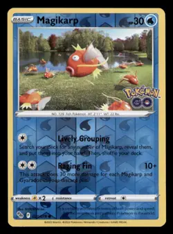 Magikarp 021/078 Common Pokemon GO Pokemon TCG Reverse Holo NM - Image 1