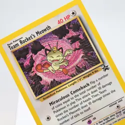 Pokemon TCG - Team Rocket's Meowth 18 Wizards Black Star Promo - EXC/NM - Image 1