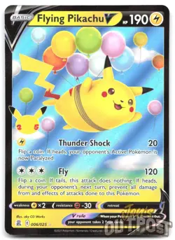 Flying Pikachu V 006/025 Holo Rare V Celebrations Pokemon NM - Image 1