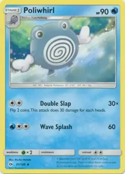 POKEMON CARD POLIWHIRL 31/149 NO 061 TADPOLE POKEMON TCG CCG - Image 1
