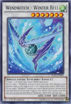 YUGIOH - Windwitch - Winter Bell - RATE-EN043 - Rare - 1st Edition - NM - FLAT R - Image 1