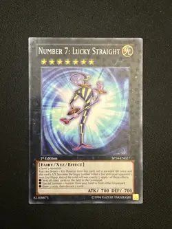 Number 7: Lucky Straight - SP14-EN027 - Starfoil Rare - 1st Edition NM Yugioh St - Image 1