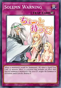 Yugioh RA05-EN126 - Solemn Warning - Starlight Rare - Image 1