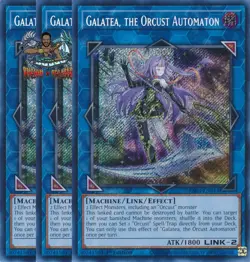 Yugioh! 3x Galatea, the Orcust Automaton RA03-EN044 Secret Rare 1st Ed NM - Image 1