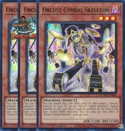 Yugioh! 3x Orcust Cymbal Skeleton BLMM-EN084 Emblazoned Ultra Rare 1st Ed NM - Image 1