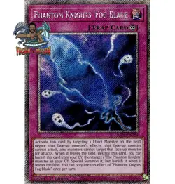 Yugioh! 1x Phantom Knights' Fog Blade RA04-EN264 Platinum Secret Rare 1st Ed NM - Image 1