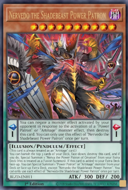 BLZD-EN011 Nervedo the Shadebeast Power Patron Ultra Rare 1st Ed YuGiOh Preorder - Image 1