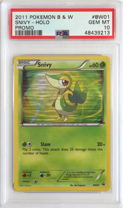 2011 Pokemon B&W Black Star Promo #BW01 Snivy Holo PSA 10 Card GEM MINT! Pop 10! - Image 1