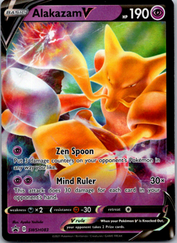 Alakazam V SWSH083 Black Star Promo Ultra Rare Holo Pokemon TCG Card NM - Image 1