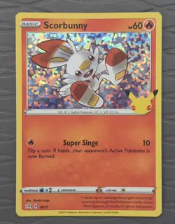 Pokemon Scorbunny 16/25 Holo McDonald's 25th Anniversary Promo Pokemon Card - Image 1