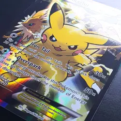 Pikachu EX XY124 Full Art Red & Blue Black Star Promo Pokemon Card - Image 2