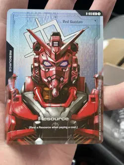 Gundam TCG Card Game Dual Impact Foil Resource GD02 C+ R-013 Red Gundam - Image 1