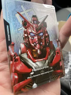 Gundam TCG Card Game Dual Impact Foil Resource GD02 C+ R-013 Red Gundam - Image 2
