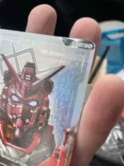 Gundam TCG Card Game Dual Impact Foil Resource GD02 C+ R-013 Red Gundam - Image 3