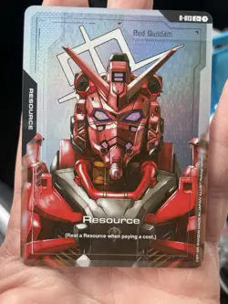 Gundam TCG Card Game Dual Impact Foil Resource GD02 C+ R-013 Red Gundam - Image 4