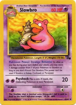 Pokemon Card Slowbro 43/62 EXC BUY 2 CARDS GET 1 FREE!! - Image 1