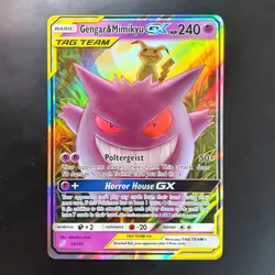 Gengar & Mimikyu GX 53/181 Holo Rare Tag Team Up NM Pokemon Card - Image 1
