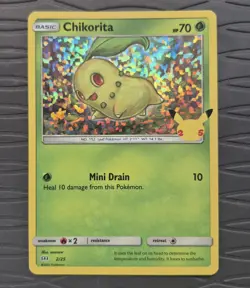 Chikorita 2/25 Promo McDonald's 25th Anniversary Promo Pokemon Card - Image 1