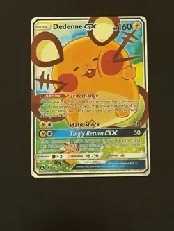 Pokemon TCG Dedenne GX Full Art ULTRA RARE Holo Card 195a/214 Unbroken Bonds!! - Image 1