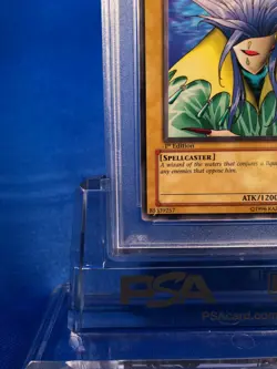 2002 Yugioh PSA 9 Aqua Madoor EUROPE LOB-E021 1st Edition Rare Card - Image 5