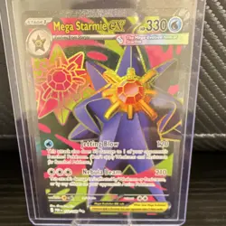 Pokemon Mega Starmie EX 330 HP Stage 1 Holo Card 102/088 POR - Image 1