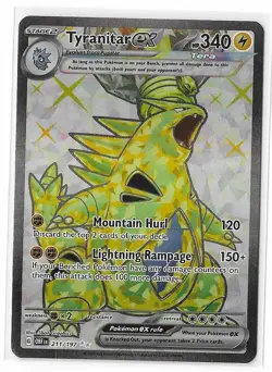 Tyranitar Ex 211/197 Obsidian Flames Full Art Ultra Rare Card Pokemon TCG NM - Image 1